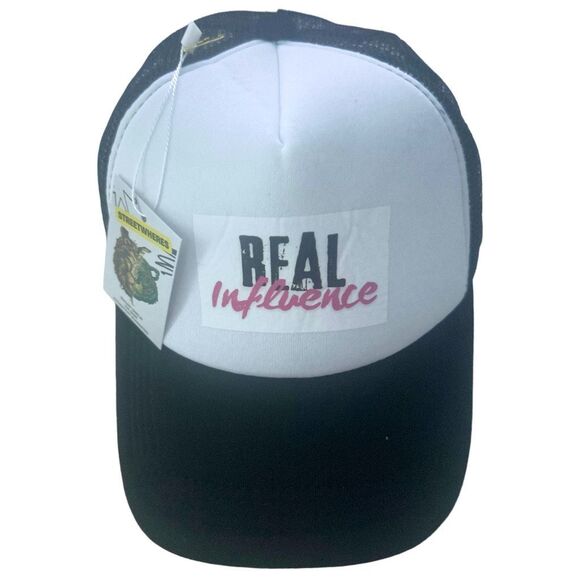 Real Influence Other - Real Influence Script Logo Adjustable Trucker Hat Unisex OS | Streetwear Urban